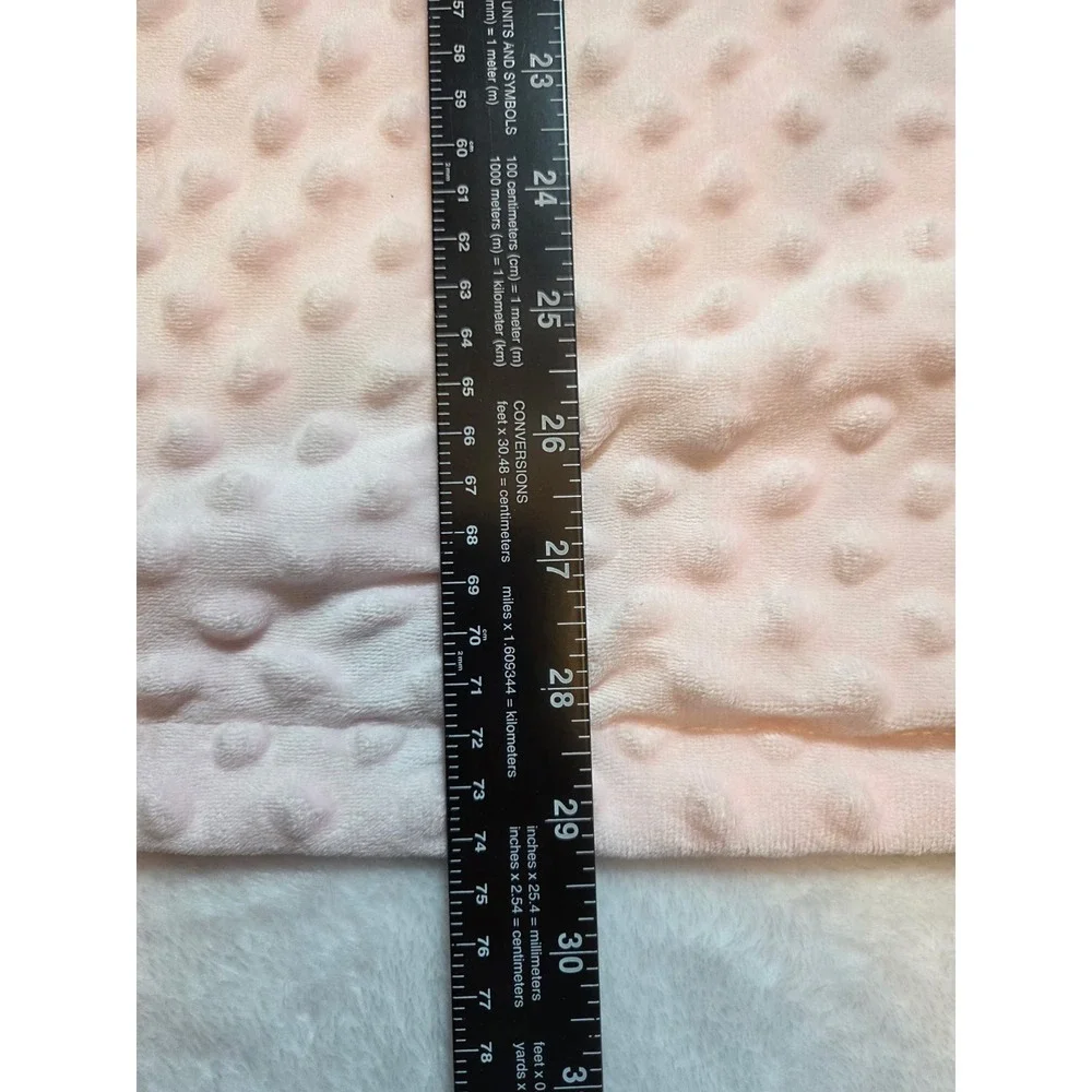 Baby Blanket Pink Floral Reversible Minky Dot 38